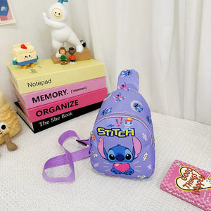 Stitch Anime Shoulder Bags Kawaii Fashion Chest Bag Travel Satchel Casual Portable Totes Backpacks Birthday Gifts For Boys Girls