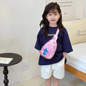 Stitch Anime Shoulder Bags Kawaii Fashion Chest Bag Travel Satchel Casual Portable Totes Backpacks Birthday Gifts For Boys Girls