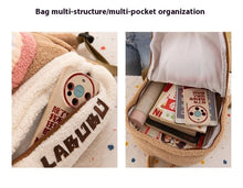 Labubu Cartoon Backpack Plush Bag Cute Lamb Wool Backpack Large Capacity Backpack Replica Package Classic Series Labubu