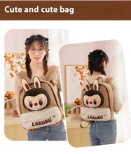 Labubu Cartoon Backpack Plush Bag Cute Lamb Wool Backpack Large Capacity Backpack Replica Package Classic Series Labubu