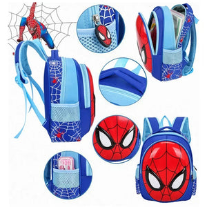Children schoolbag cartoon cute weight-reducing backpack kindergarten backpack 3D Spiderman boy schoolbag gift