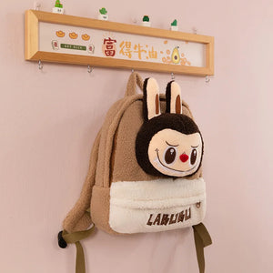 Labubu Cartoon Backpack Plush Bag Cute Lamb Wool Backpack Large Capacity Backpack Replica Package Classic Series Labubu