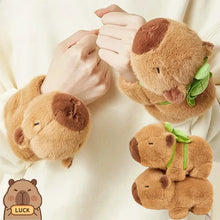 New Capybara Wristband Bracelet Kawaii Cartoon Plush Animal Capybara Clap Circle Cotton Doll Cute Children Toys Kids Funny Gifts
