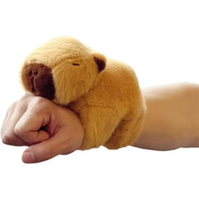 New Capybara Wristband Bracelet Kawaii Cartoon Plush Animal Capybara Clap Circle Cotton Doll Cute Children Toys Kids Funny Gifts