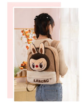 Labubu Cartoon Backpack Plush Bag Cute Lamb Wool Backpack Large Capacity Backpack Replica Package Classic Series Labubu