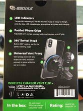  Esoulk Wireless Charger with Vent Clip Holder