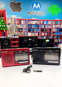 RADIO BLUETOOTH AM/FM, RECARGABLE Y DE BATERIAS.   RAISENG R-6622BT