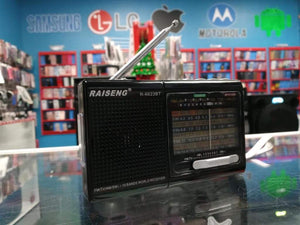 RADIO BLUETOOTH AM/FM, RECARGABLE Y DE BATERIAS.   RAISENG R-6622BT